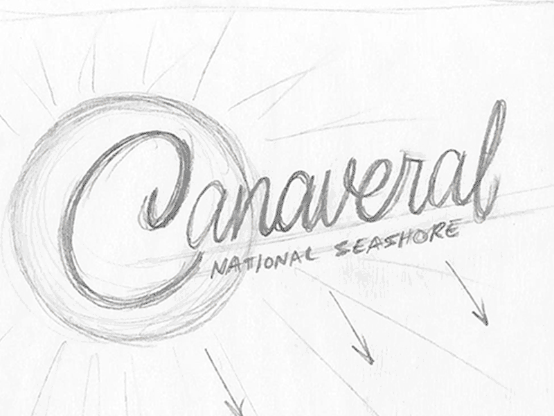 Type Hike - Canaveral Lettering Process canaveral florida handlettering hashtaglettering illustration lettering process typehike