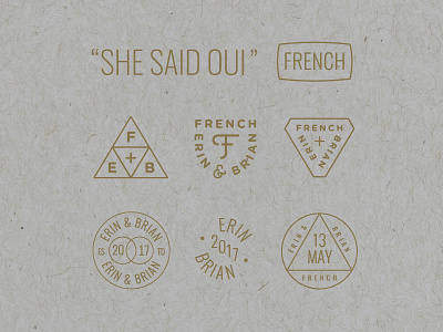 French Wedding Badges