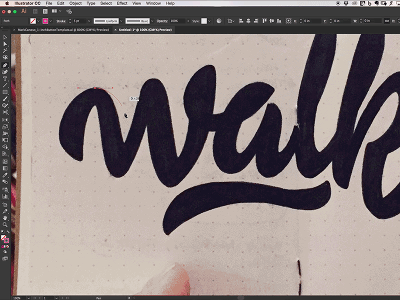 Walk Vector Machine Process handlettering lettering process thevectormachine vectormachine