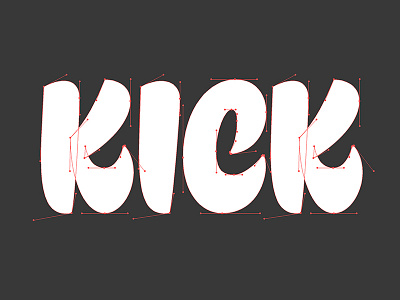 KICK-ing Some Bézier Tail aiga handlettering lettering process thevectormachine vectormachine