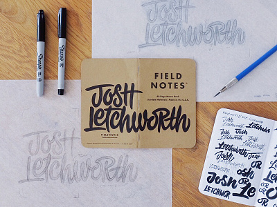 Field Notes Letters - Josh Letchworth fieldnotes fieldnoteslettering handlettering handtype hashtaglettering joshletchworth lettering