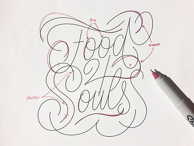 Food 4 Souls Markup handlettering hashtaglettering lettering