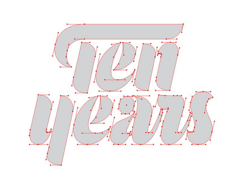 Mama's Sauce Ten Years Béziers mamassauce beziers vector vectormachine process hashtaglettering handlettering lettering