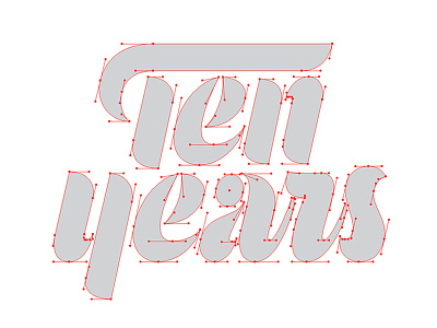 Mama's Sauce Ten Years Béziers beziers handlettering hashtaglettering lettering mamassauce process vector vectormachine