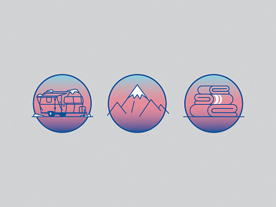 Airstream Winter Camping Icons airstream blanket camping e3 elementthree icons mountain travel