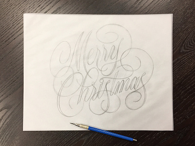 Merry Christmas Rough Sketch