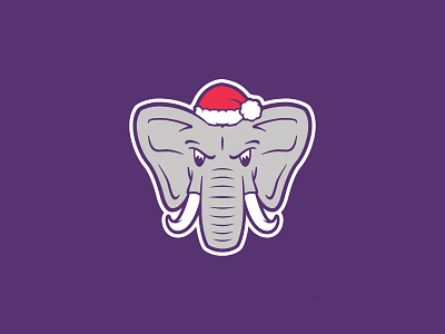 2017 Elephant 3 Santa christmas elementthree elephant illustration santa santahat