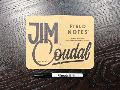 Field Notes Letters - Jim Coudal fieldnotes fieldnotesletters handlettering hashtaglettering lettering sharpie