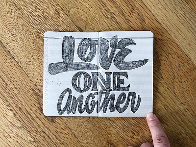 Love One Another fieldnotes handlettering hashtaglettering lettering love martinlutherkingjr