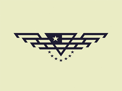 Killed Logo Concept america badge eagle element three flag logo stars