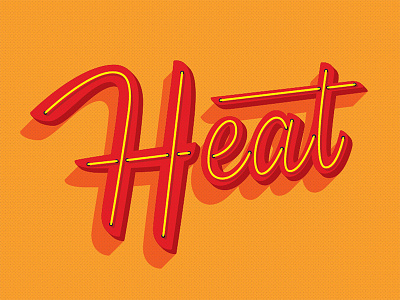 "It's Gettin Hot in Here" element three halftone handlettering hashtaglettering lettering neon thevectormachine vectormachine vintage