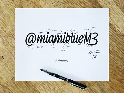 MiamiblueM3 Markup handlettering hashtaglettering lettering process thevectormachine vectormachine