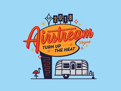 Airstream 2018 Dealer Meeting Logo airstream element three handlettering hashtaglettering lettering logo neon thevectormachine vectormachine vegas vintage