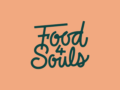 Food 4 Souls - FINAL handlettering handtype hashtaglettering lettering logo vectormachine