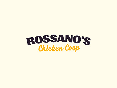 Rossano's Chicken Coop - Secondary Logo branding chicken egg handlettering handtype hashtaglettering lettering logo vector vectormachine