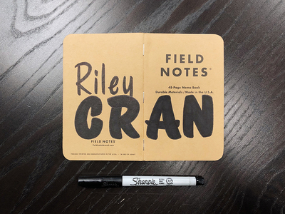 Field Notes Letters - Riley Cran field notes fieldnotes handlettering handtype hashtaglettering lettering riley cran vectormachine