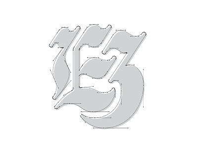 Old English E3 beziercurves e3 e3ers elementthree handlettering handtype hashtaglettering lettering logo process thevectormachine vector vectormachine