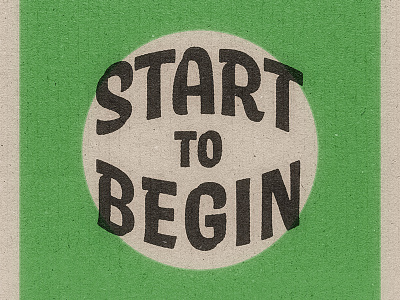 Start to Begin badge badge design type vintage