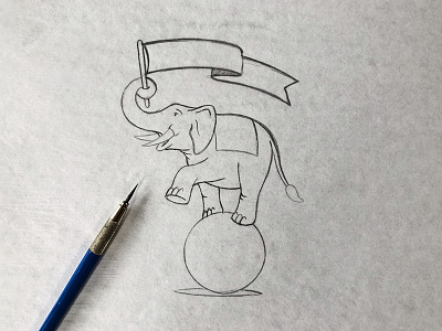 2019 Elephant Three Sketch element three elephant 3 illustration mascot mascot design process