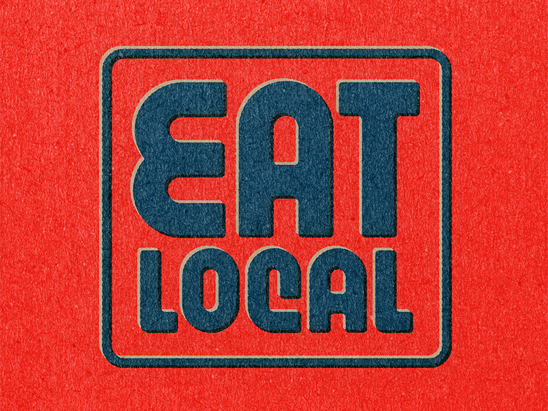 Eat Local - Killed texture thevectormachine vector handtype process vectormachine handlettering hashtaglettering lettering
