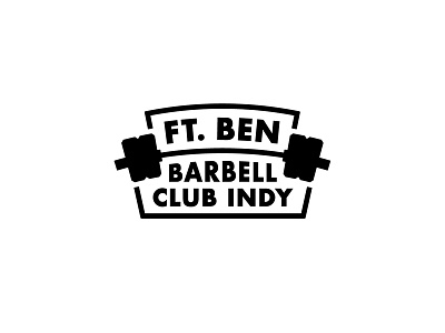 Ft. Ben Barbell Club badge badge design barbell crossfit logo