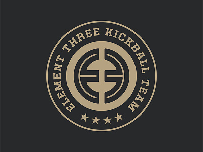 2019 Kickball Badges badge badge design badge logo e3 e3ers element three kickball