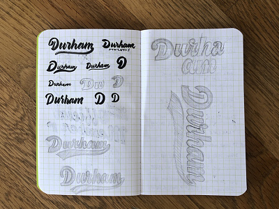 Durham Script Sketches handlettering handtype hashtaglettering lettering process