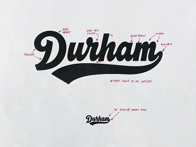 Durham Markup durham durham brand co handlettering handtype hashtaglettering lettering process thevectormachine vector vectormachine