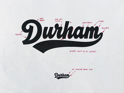 Durham Markup durham durham brand co handlettering handtype hashtaglettering lettering process thevectormachine vector vectormachine