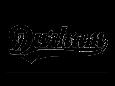 Durham Beziers durham durham brand co handlettering handtype hashtaglettering lettering process thevectormachine vector vectormachine
