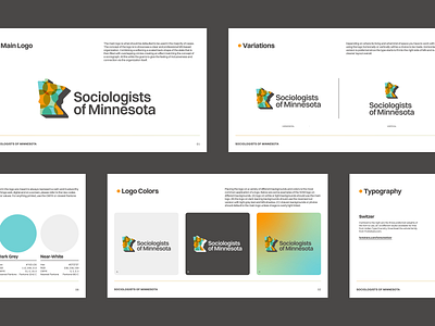 Sociologists of Minnesota — Brand Book branding guidelines logo minnesota sociology switzer