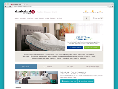 Slumberland / TempurPedic Landing Page