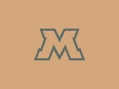 M letter m typography