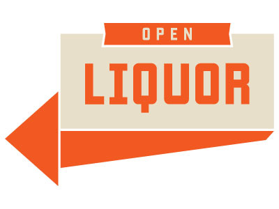 Liquor Sign booze neon type