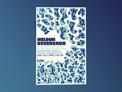 Nelson Devereaux Gig Poster blobs gig poster pattern