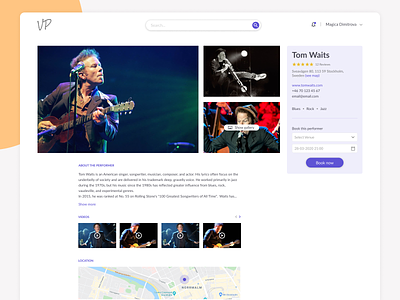 Booking system booking business gallery music performer platform web app
