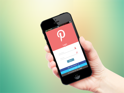 Pinterest iPhone App Design app flat iphone iso login mobile pinterest