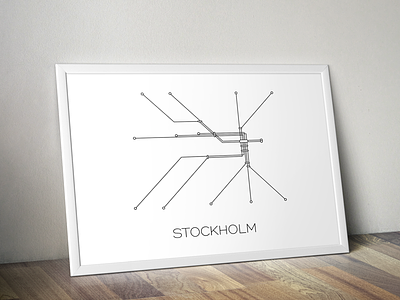 Stockholm Subway Print art digital illustration lines print stockholm subway sweden tictail transport