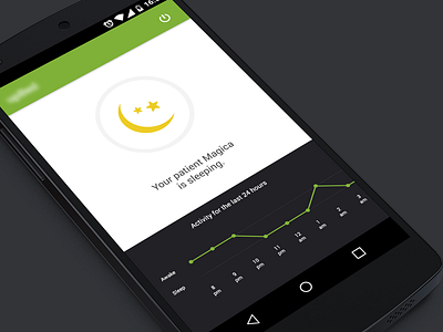 Patient status activity android awake graph health ios notification sleep ui
