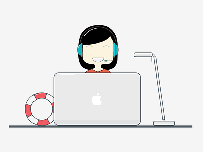 Customer Support character help illustration support technical