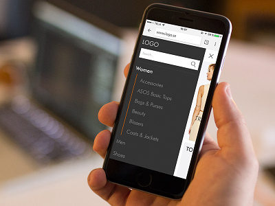 Responsive menu android ecommerce ios mobile sidebar submenu ui ux website