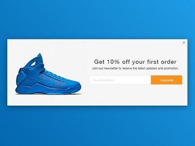 Email Subscribe e-commerce ecommerce newsletter nike popup signup subscribe