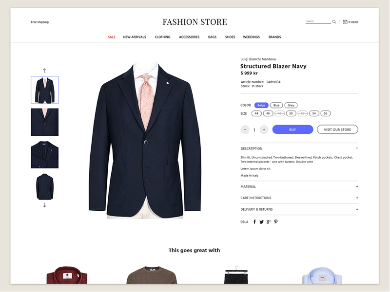 Fashion Store by Magica on Dribbble