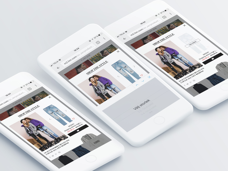 Redesign for 'Shop the style' feature for H&M responsive ux design ui design ux ui ecommerce e-commerce