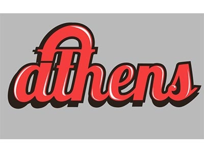 Athens athens custom design digital logo tshirt typeface typography