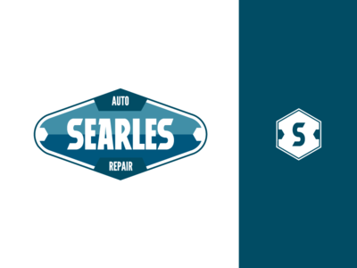 Searles Auto Repair Brandmark branding brandmark logo