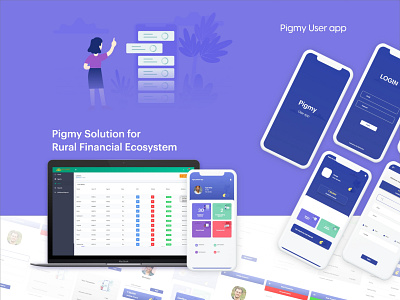 Pigmy Application Suite for Rural Finance Ecosystem app branding design illustrator mobile ui typography ui ux web web app design website
