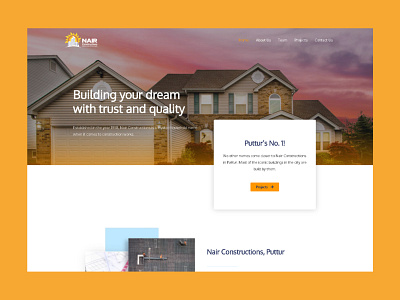 Website design for a Construction Company design flat illustration illustrator minimal type ui ux web website