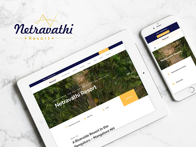 Website design for a Netravathi Resort branding design graphic design logo typography ui ux web