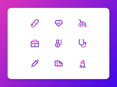 Hospital and Medical Icons Set branding design icon illustration logo typography vector web